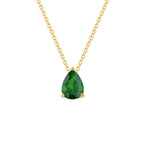 Necklace with Water Drop Zircon Birthstone Pendant