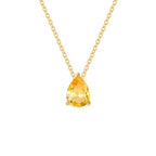 Necklace with Water Drop Zircon Birthstone Pendant