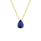 Necklace with Water Drop Zircon Birthstone Pendant