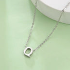 Necklace with initial pendant - letter