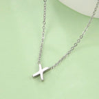 Necklace with initial pendant - letter