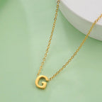 Necklace with initial pendant - letter