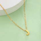 Necklace with initial pendant - letter