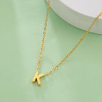 Necklace with initial pendant - letter