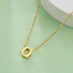 Necklace with initial pendant - letter