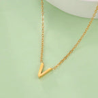 Necklace with initial pendant - letter