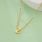 Necklace with initial pendant - letter