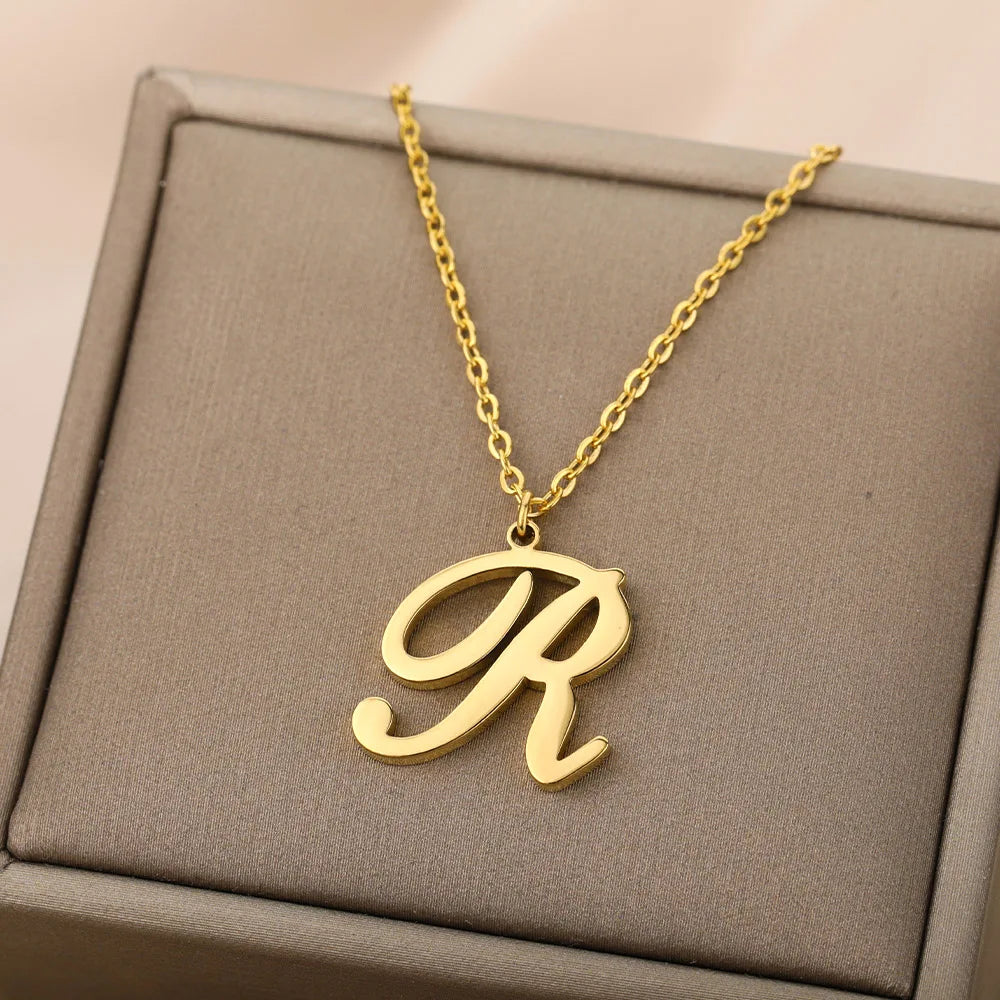 Women's initial pendant necklace 