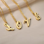 Women's initial pendant necklace