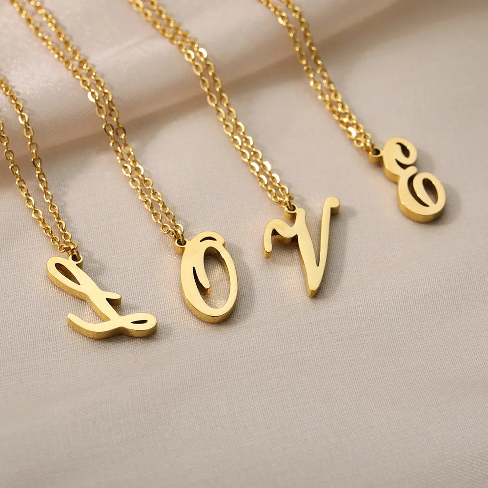 Women's initial pendant necklace
