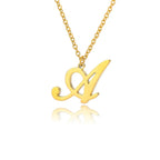 Women's initial pendant necklace a