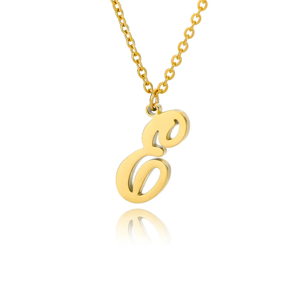 Women's initial pendant necklace e