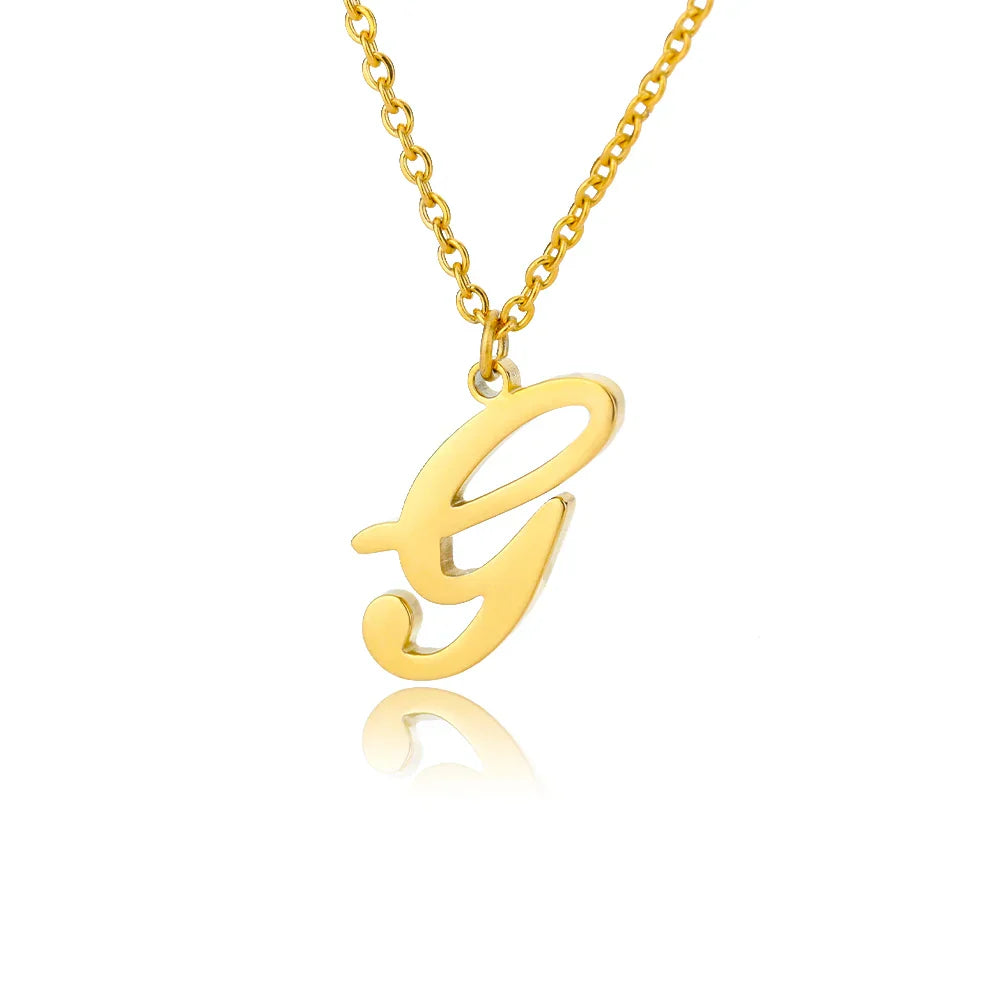 Women's initial pendant necklace g