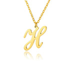 Women's initial pendant necklace h