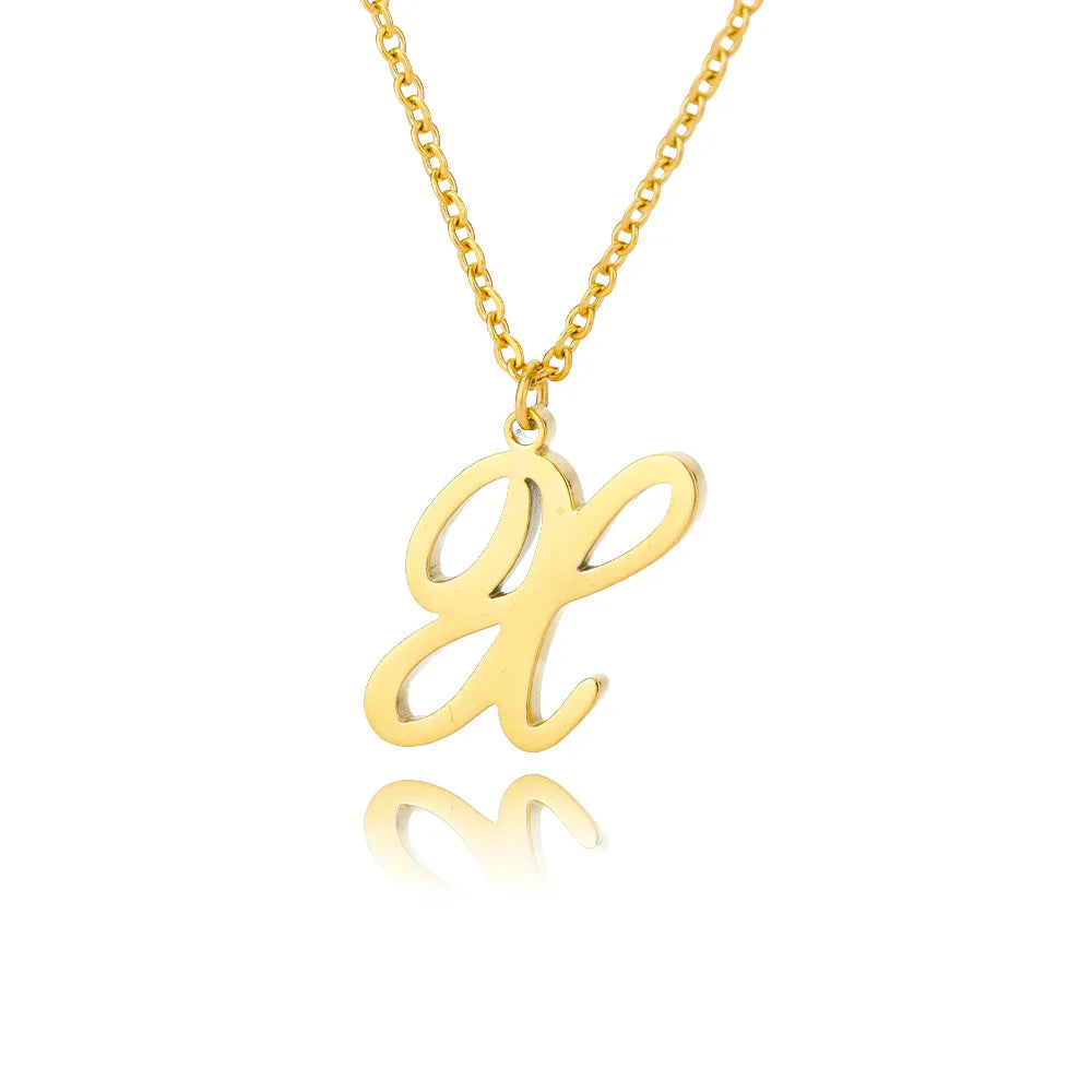 Women's initial pendant necklace x