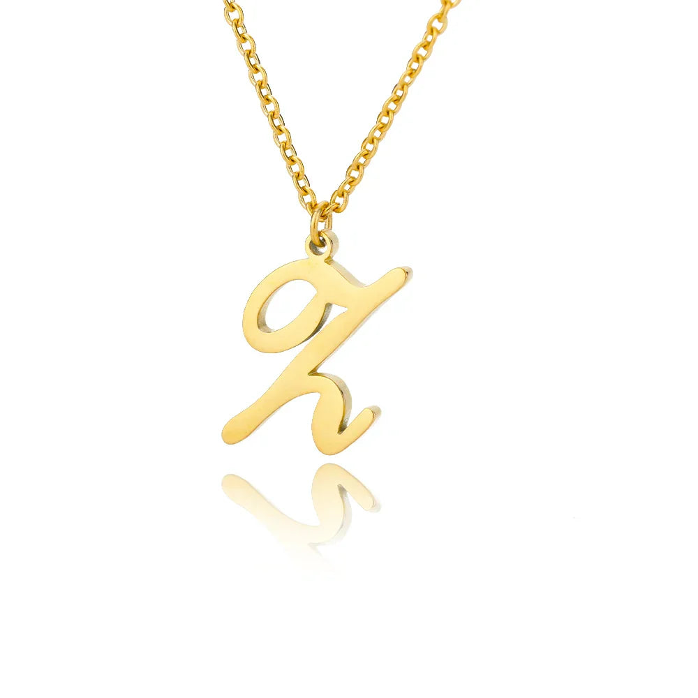 Women's initial pendant necklace z