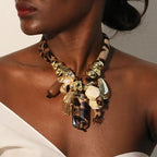 Choker Necklace with Leopard Pendant