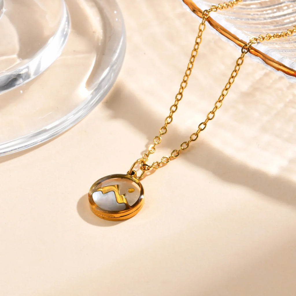 Mountain and Moon Pendant Necklace