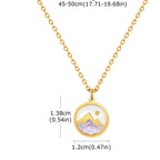 Mountain and Moon Pendant Necklace