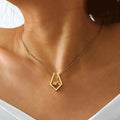 Necklace with Mountain Pendant gold