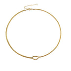 Necklace with Minimalist Bow Pendant in gold