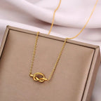 Women's bow pendant necklace