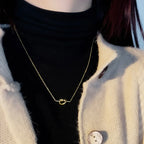 Women's bow pendant necklace