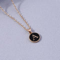 Colorful initial pendant necklace a
