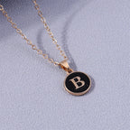 Colorful initial pendant necklace b