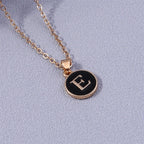 Colorful initial pendant necklace e