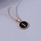 Colorful initial pendant necklace i