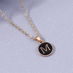 Colorful initial pendant necklace m
