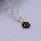 Colorful initial pendant necklace n