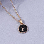 Colorful initial pendant necklace p