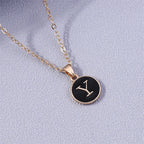 Colorful initial pendant necklace y