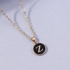 Colorful initial pendant necklace z