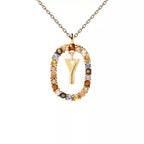 Oval Initial Pendant Necklace y