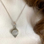 Vintage-Style Moonstone Pendant Necklace