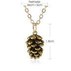 Pine Cone Pendant Necklace for Women