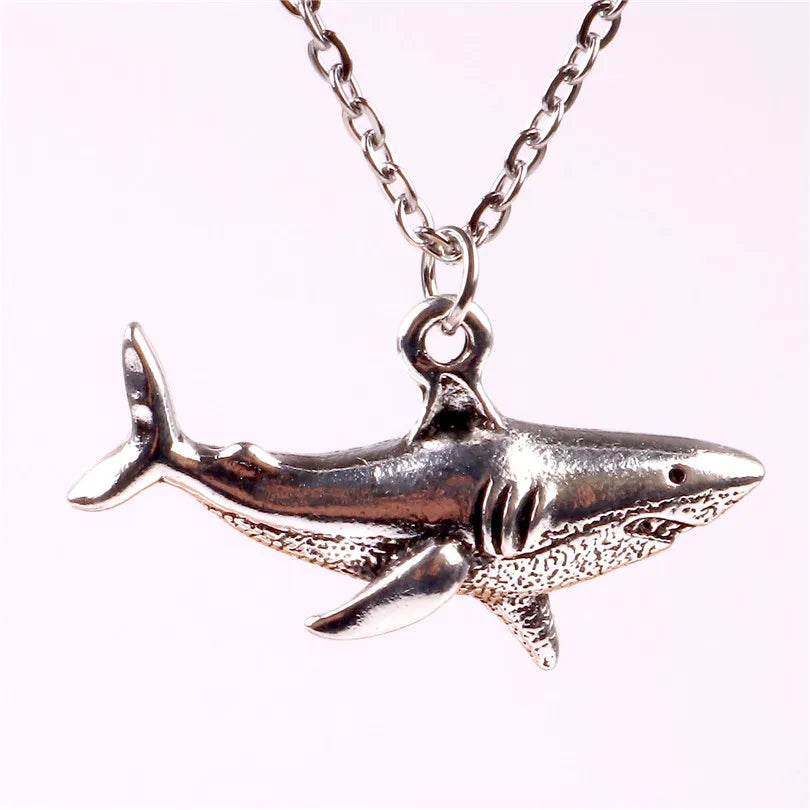 Necklace with Shark Pendant silver