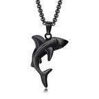 Necklace with Shark Pendant for Men black
