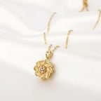 Necklace with Rotating Flower Anti-Stress Pendant