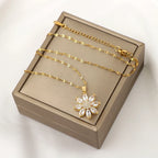 Women's Anti-Stress Rotating Flower Pendant Necklace