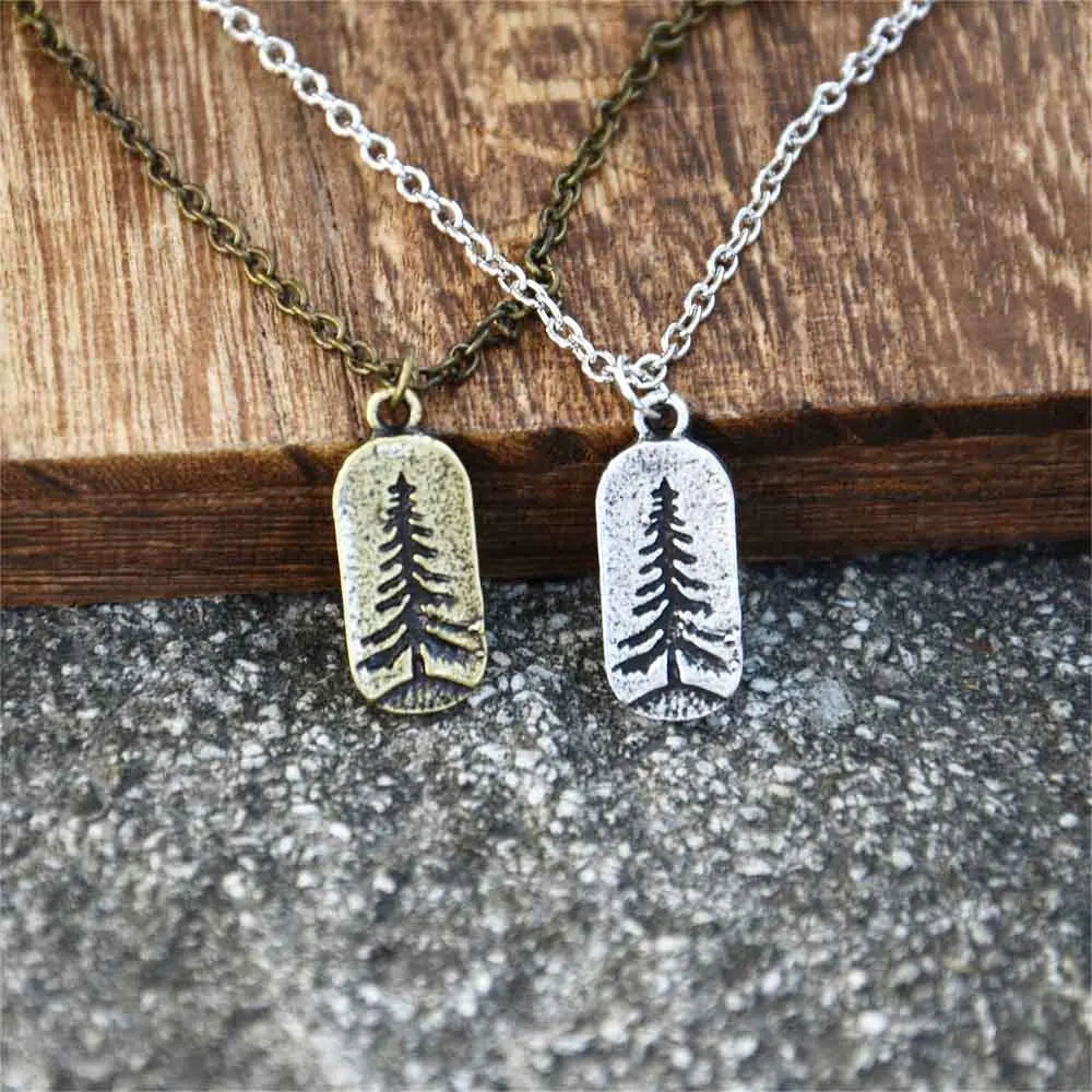 Necklace with Fir Tree Pendant 
