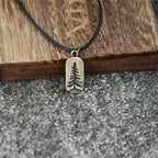 Necklace with Fir Tree Pendant gold