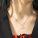 Gold-Plated Zodiac Sign Pendant Necklace