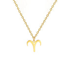Gold-Plated Zodiac Sign Pendant Necklace
