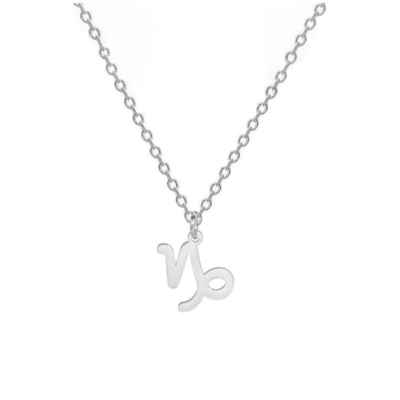 Gold-Plated Zodiac Sign Pendant Necklace