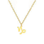 Gold-Plated Zodiac Sign Pendant Necklace