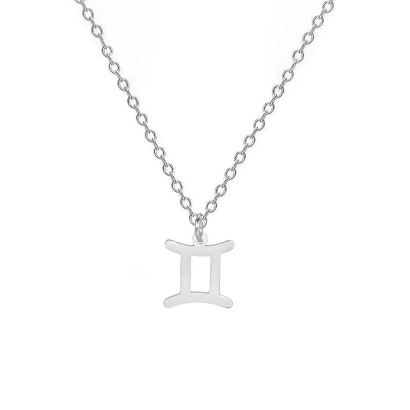 Gold-Plated Zodiac Sign Pendant Necklace